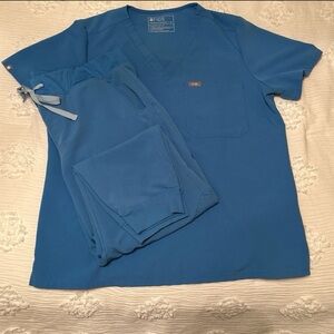 FIGS scrubs capri blue